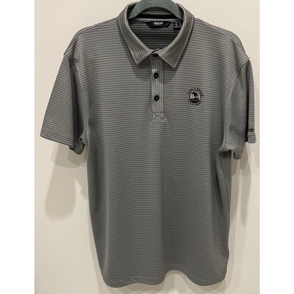 Pebble Beach Golf Links - Abacus Golf  Shirt - Men's Size XL - Gray Striped